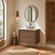 Venetta Framed Wall-Hung 900mm Walnut Cabinet with Pure Flat Stone Top [332156]