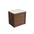 Venetta Framed Wall-Hung 600mm Walnut Cabinet with Alpine Flat Stone Top [332135]