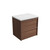 Venetta Framed Wall-Hung 600mm Walnut Cabinet with Snow Flat Stone Top [332163]