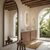 Venetta Framed Wall-Hung 1800mm Double Walnut Cabinet with Palis White Flat Stone Top [332152]
