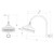 Cromford High-Rise Shower Arm & Rose 210mm Brushed Bronze [337285]