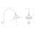 Cromford High-Rise Shower Arm & Rose Brushed Bronze [337269]