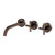 Vivid Slimline Plus Wall Basin or Bath Hostess Set 180mm Outlet Brushed Bronze [337279]