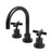 Alpha Cross Handle Basin Set J/V Black LF [304830]