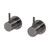 ivid Slimline Wall Top Assemblies 15mm Extended Spindles Brushed Carbon [278953]