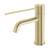 Vivid Slimline Basin Mixer Curved Outlet with Extended Lever  Brushed Gold [278860]