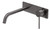 Vivid Slimline SwitchMix Wall Basin or Bath Mixer Set 230mm Fit-Off Kit Brushed Carbon Lead Free [302434]