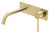 Vivid Slimline SwitchMix Wall Bath or Basin Mixer Set 180mm Spout Fit-Off Kit Brushed Gold Lead Free [304362]