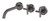 Vivid Slimline Plus Wall Basin or Bath Hostess Set 180mm Outlet Brushed Carbon Lead Free [309810]