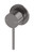 Vivid Slimline SwitchMix Wall Bath or Shower Mixer (60mm Backplate) Fit-Off Kit Brushed Carbon Lead Free [315718]