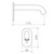 Liano II Sensor 175mm Wall Outlet Gunmetal Lead Free [314528]