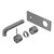 Mecca Wall Basin or Bath Mixer Set Handle Up 160mm (Trim Kit Only) Gunmetal [289962]