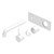 Mecca Wall Basin or Bath Mixer Set Handle Up 185mm (Trim Kit Only) Matte White [290051]