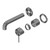 Mecca Wall Basin or Bath Mixer Set Separete Back Plate 160mm (Trim Kit Only) Gunmetal [290032]