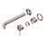 Mecca Wall Basin or Bath Mixer Set Separete Back Plate 230mm (Trim Kit Only) Brushed Bronze [290130]