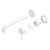 Mecca Wall Basin or Bath Mixer Set Separete Back Plate 230mm (Trim Kit Only) Matte White [290080]