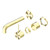 Mecca Wall Basin or Bath Mixer Set Separete Back Plate Handle Up 160mm (Trim Kit Only) Brushed Gold [290088]