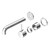 Mecca Wall Basin or Bath Mixer Set Separete Back Plate Handle Up 185mm (Trim Kit Only) Chrome [290098]