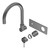 Mecca Wall Basin or Bath Mixer Set Swivel Spout (Trim Kit Only) Gunmetal [289882]