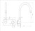 Mecca Wall Basin or Bath Mixer Set Swivel Spout (Trim Kit Only) Gunmetal [289882]
