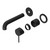 Mecca Wall Basin or Bath Mixer Set Separate Back Plate 120mm (Trim Kit Only) Matte Black [290003]