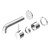 Mecca Wall Basin or Bath Mixer Set Separate Back Plate Handle Up 120mm (Trim Kit Only) Chrome [289979]
