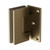 90° Glass to Wall Shower Hinge 10mm Glass Tumbled Antique Brass [338543]