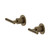 Mecca Lever Wall Top Assemblies (Shallow Fit) Tumbled Antique Brass [338535]
