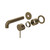 Mecca Wall Basin or Bath Mixer Separate Back Plate 185mm Trim Kit (Only) Tumbled Antique Brass [338609]