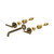 Mecca Lever Wall Basin or Bath Set 185mm Spout Trim Kit (Only) Tumbled Antique Brass [338618]