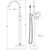 Sturt Round Bath Filler w/Hand Shower Chrome 3Star [133555]
