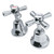 Easyclean Basin Top Assemblies with Handle & Button Chrome (Pair) [133301]