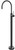 Vivid Slimline Floor Mounted Bath Mixer Matte Black [136446]