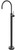 Vivid Slimline Floor Mounted Bath Mixer Matte Black [136446]