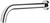 Vivid Wall Bath Outlet/Spout 250mm Curved Chrome [151861]