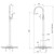 Vivid Slimline Floor Mounted Bath Mixer Brushed Gold [155275]