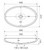 Basin Antonia Cast Stone Above Counter 600mm x 410mm x 110mm Oval White 0 Tap Holes [180581]