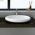 Basin Antonia Cast Stone Above Counter 600mm x 410mm x 110mm Oval White 0 Tap Holes [180581]