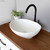 Paola Above Counter Basin 410mm x 335mm x 145mm with Pop Up Waste White [191145]