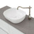 Koko Above Counter Basin White 465mm x 375mm x 115mm with Chrome Pop-Up Waste [191148]