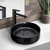 Reba Above Counter Basin 360mm x 120mm x 360mm with Pop-Up Waste Black [191150]
