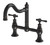 Nostalgia Exposed Sink Set Shepherds Crook 3Star Antique Black [191347]