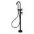 Round Bath Mixer Floormount Freestanding with Handshower 3Star Matte Black [195183]