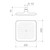 Luna Overhead Shower Head Square Brushed Brass 4Star [194625]