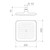 Luna Overhead Shower Head Square Brushed Nickel 4Star [194570]