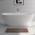 Nero Freestanding Cast Stone Bath 1780mm Matte White [158192]