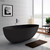 Bahama Freestanding Cast Stone Bath 1700mm Matte Black [158175]