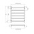 Non-Heated Round Ladder 700mm x 830mm Mirror Polished [117549]
