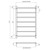 Radiant Australia Non-Heated Round Ladder 700 x 1130mm Mirror Polished [117550]