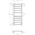 Radiant Australia Non-Heated Round Ladder 430 x 1100mm Mirror Polished [133934]